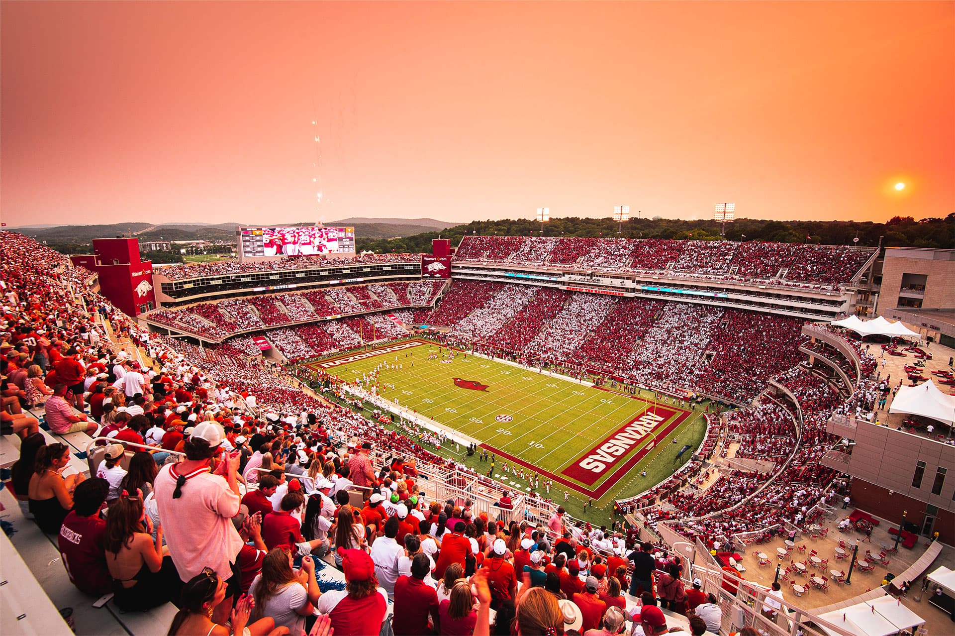 Razorback Stadium at the University of Arkansas