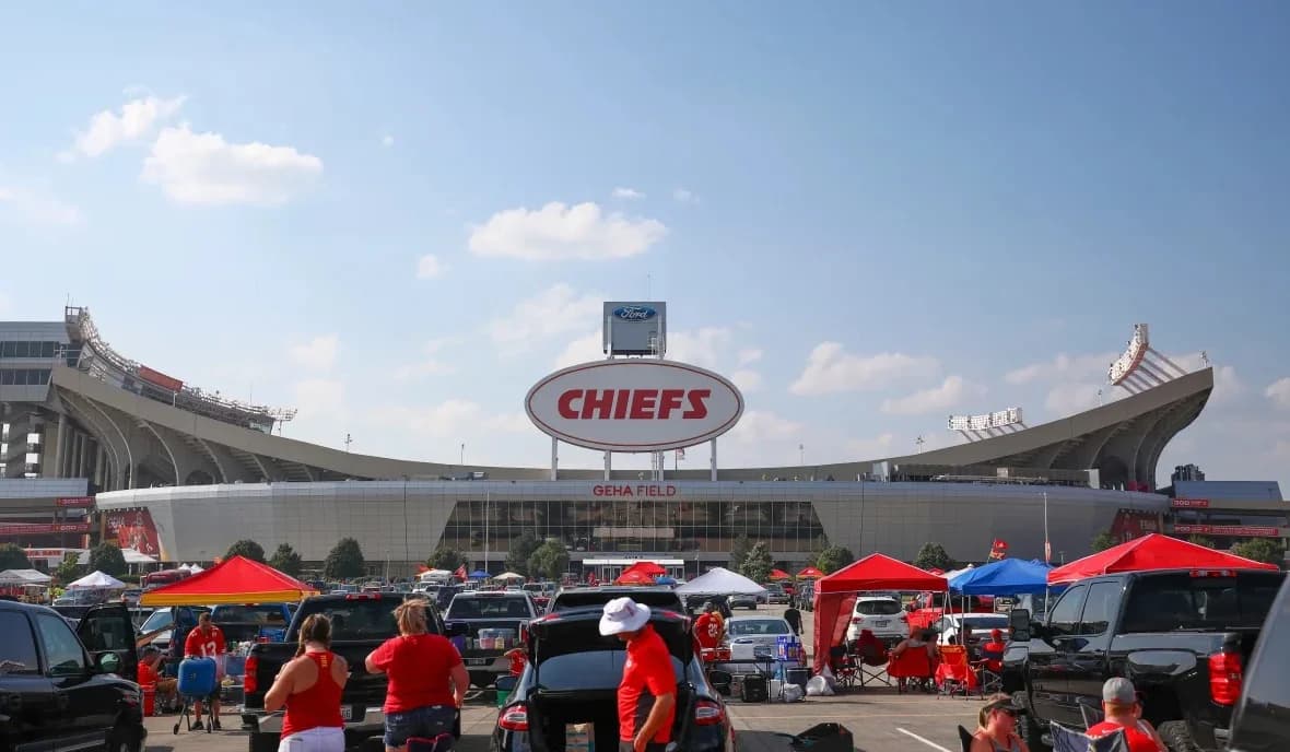 A general view of GEHA Field at Arrowhead Stadium packed with Kansas City Chiefs fans on a sold-out game day
